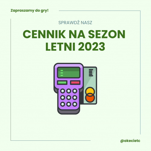 Cennik na sezon letni 2023